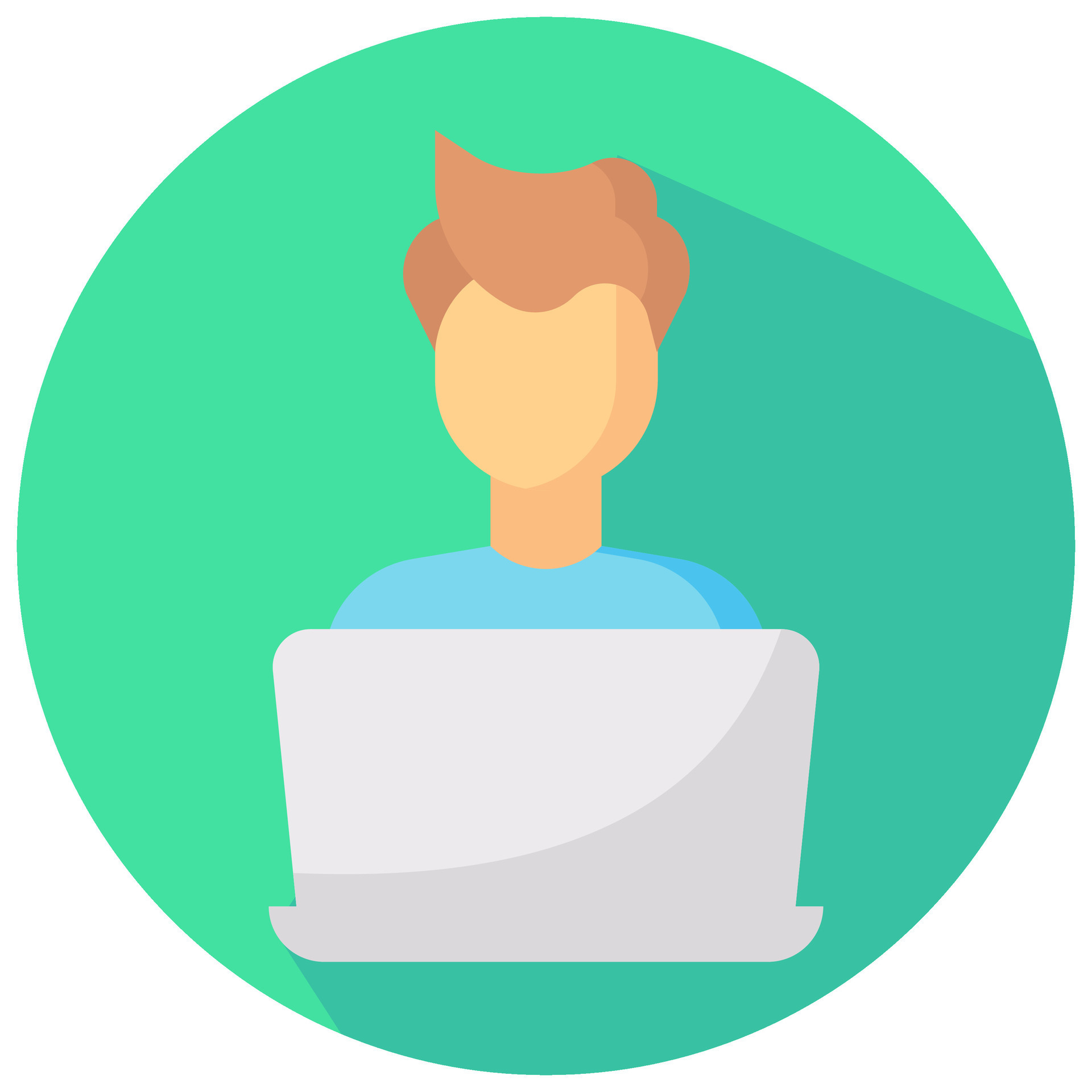 programmer avatar vector round flat icon 26175115 Vector Art at Vecteezy