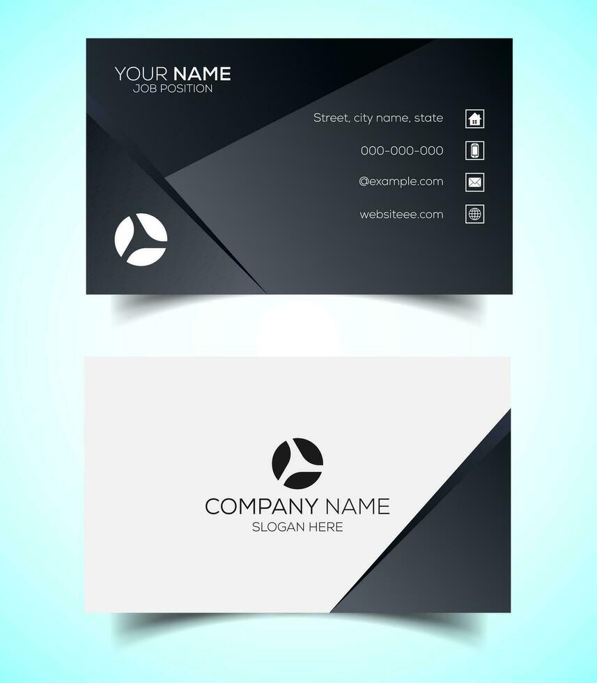 plantilla de tarjeta de visita corporativa creativa y moderna vector