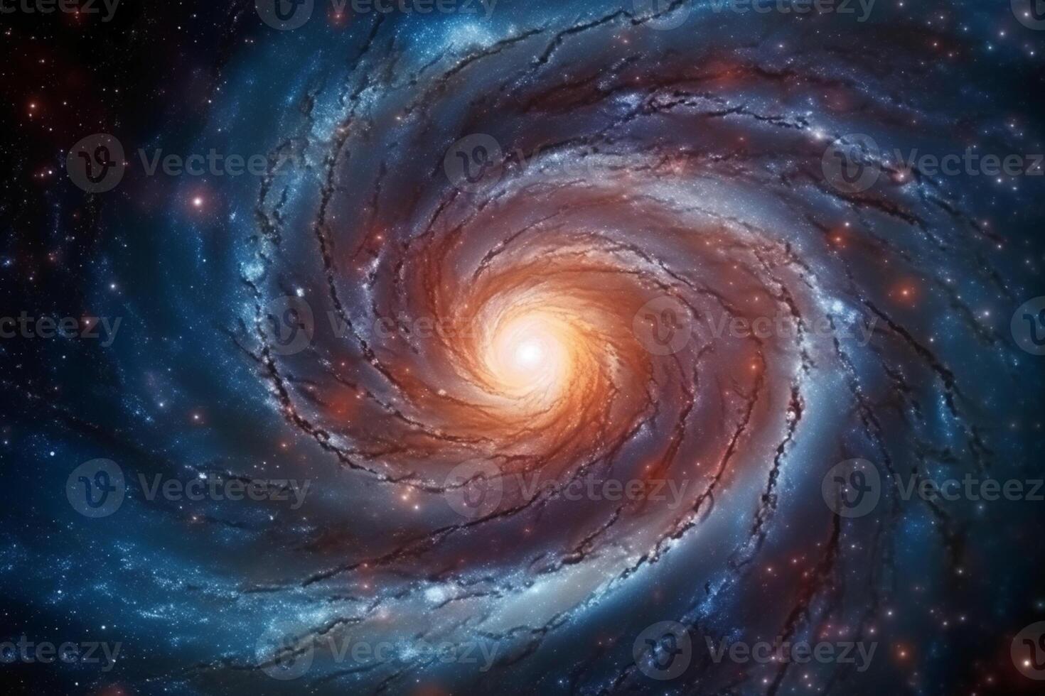 majestuoso espiral galaxia cautiva mediante el lente de un telescopio ai generado foto