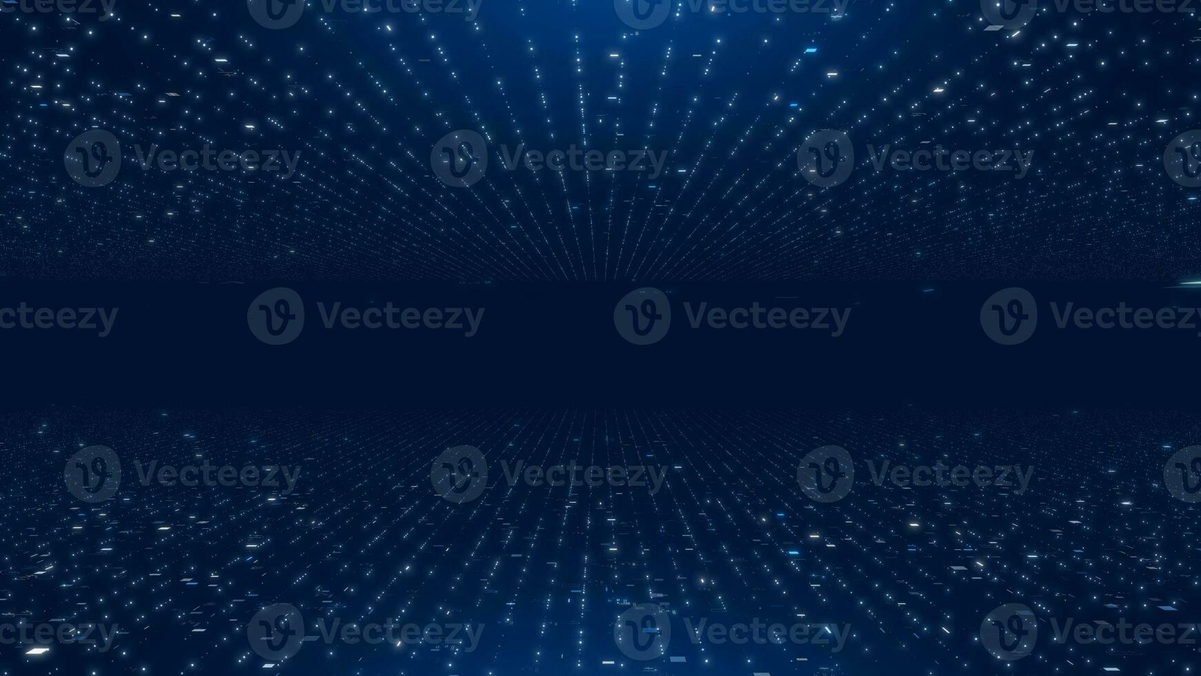 data center binary code running, big data for business, dark blue digital concept photo