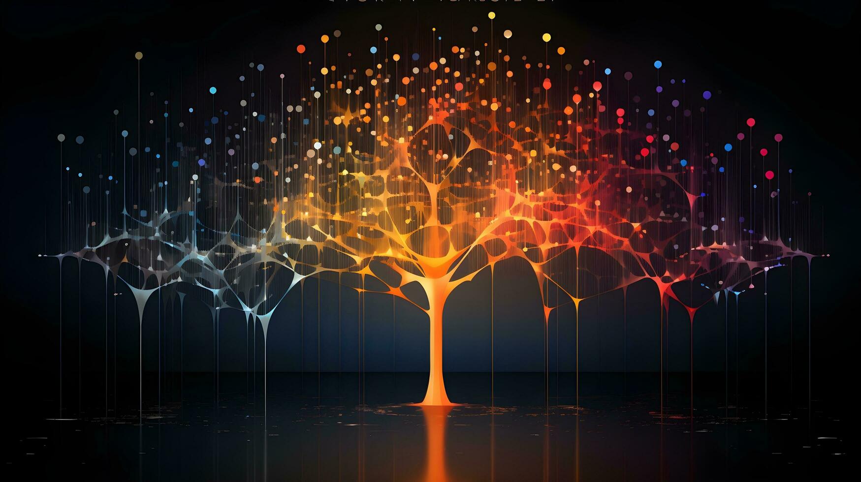 Unleashing the Power of Data. Big Data Vector Background with AI Network and Quantum Technology photo