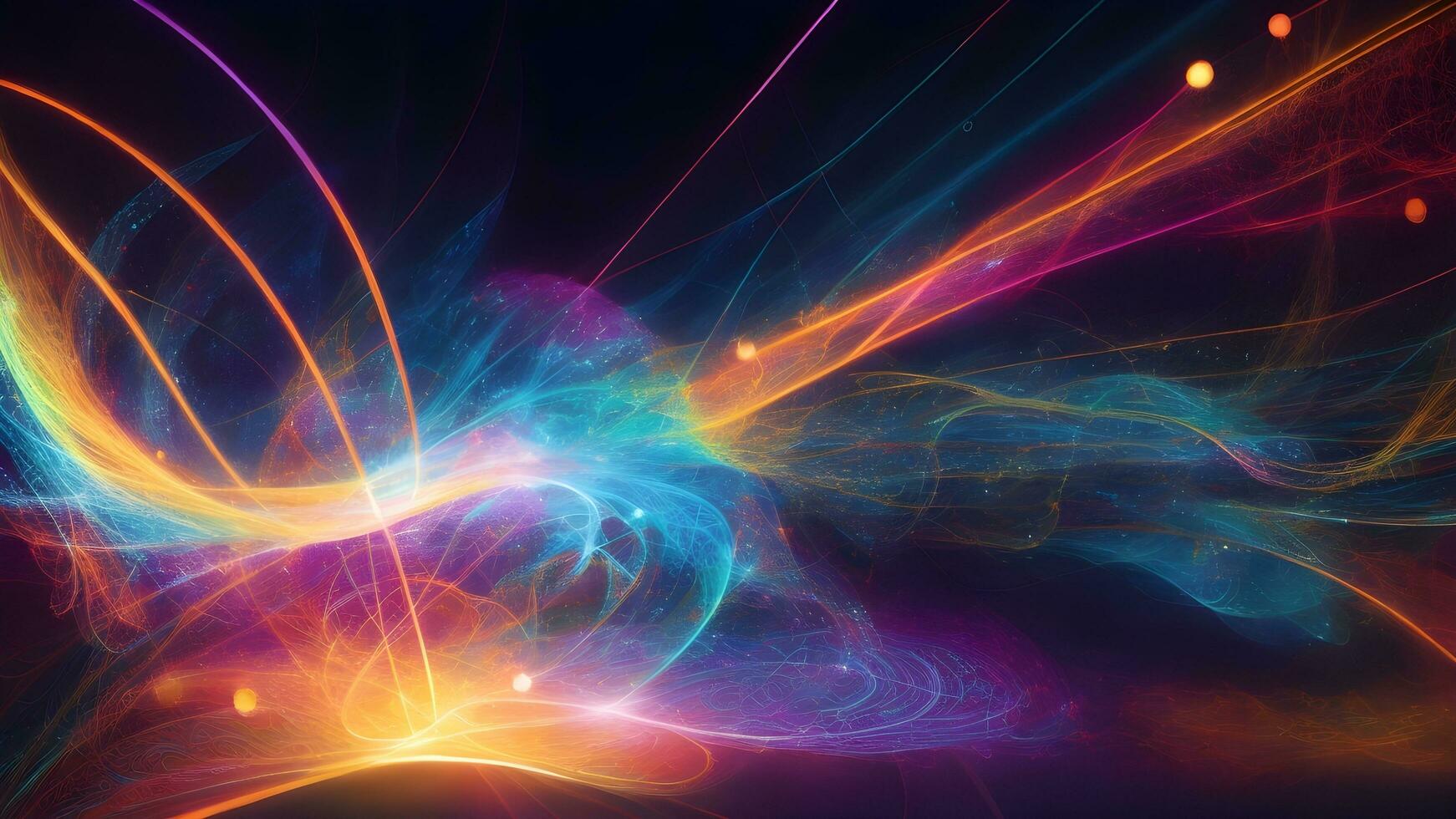 Symphony of Connectivity. Abstract Artwork Illuminating the Interplay Between Technology and Data photo