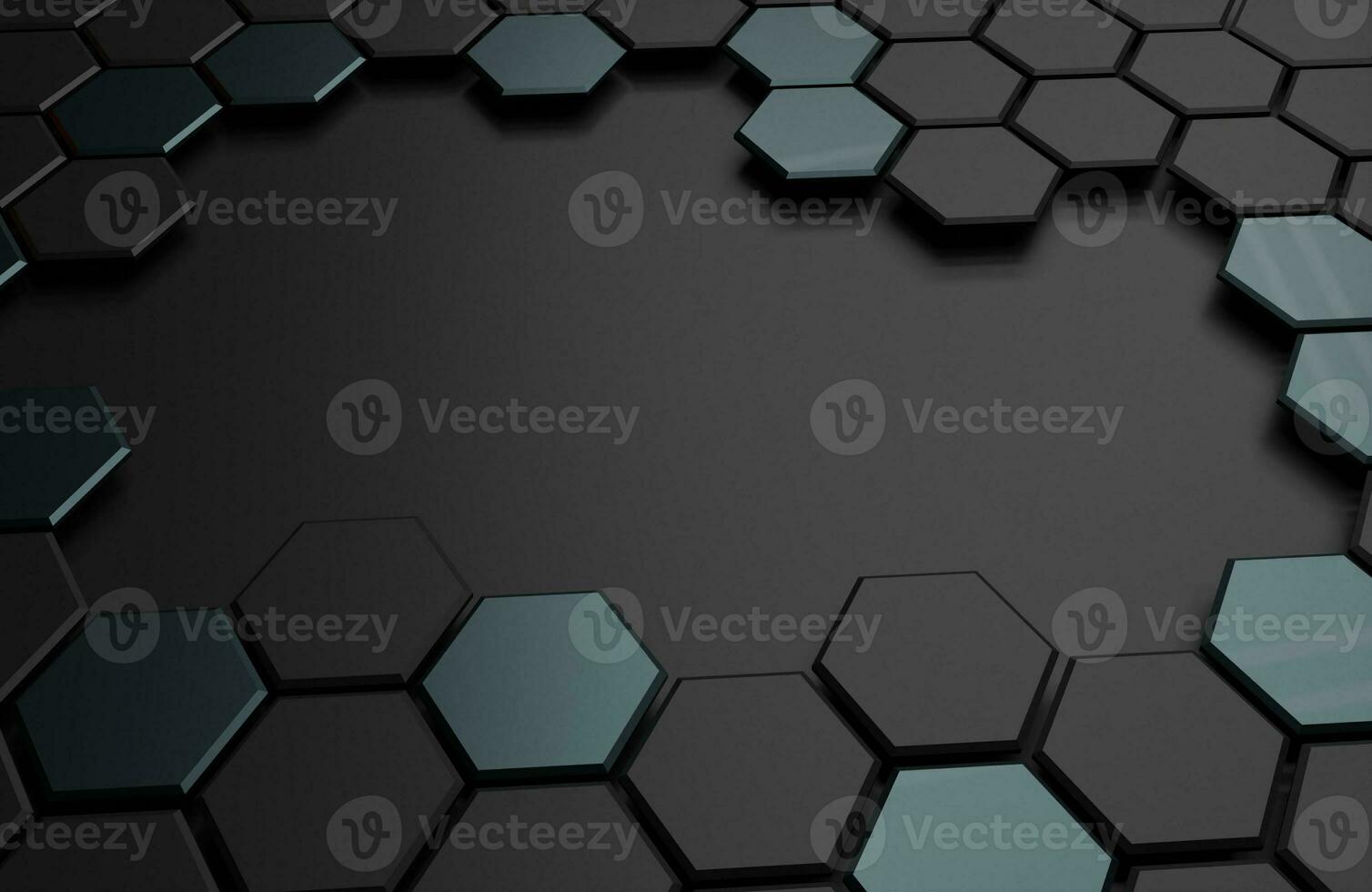 Abstract realistic background. realistic hexagonal 3d render photo