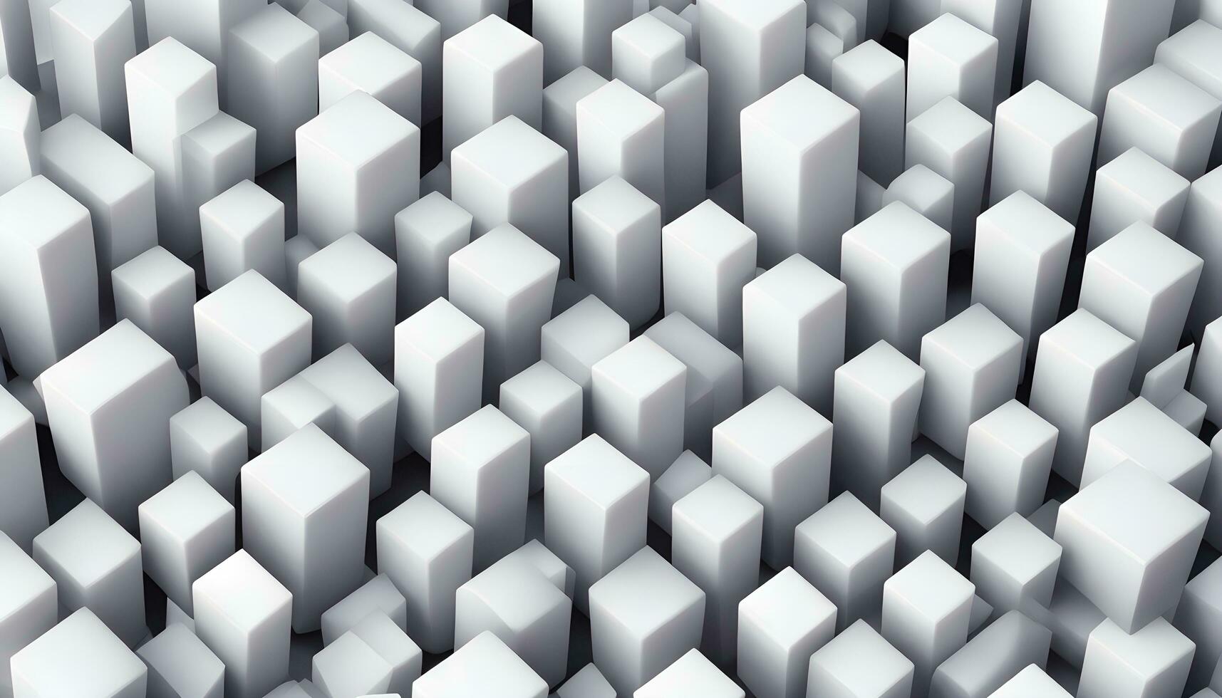 Elegant Geometric Cubes. Abstract White 3D Cubes Background Seamless Pattern photo