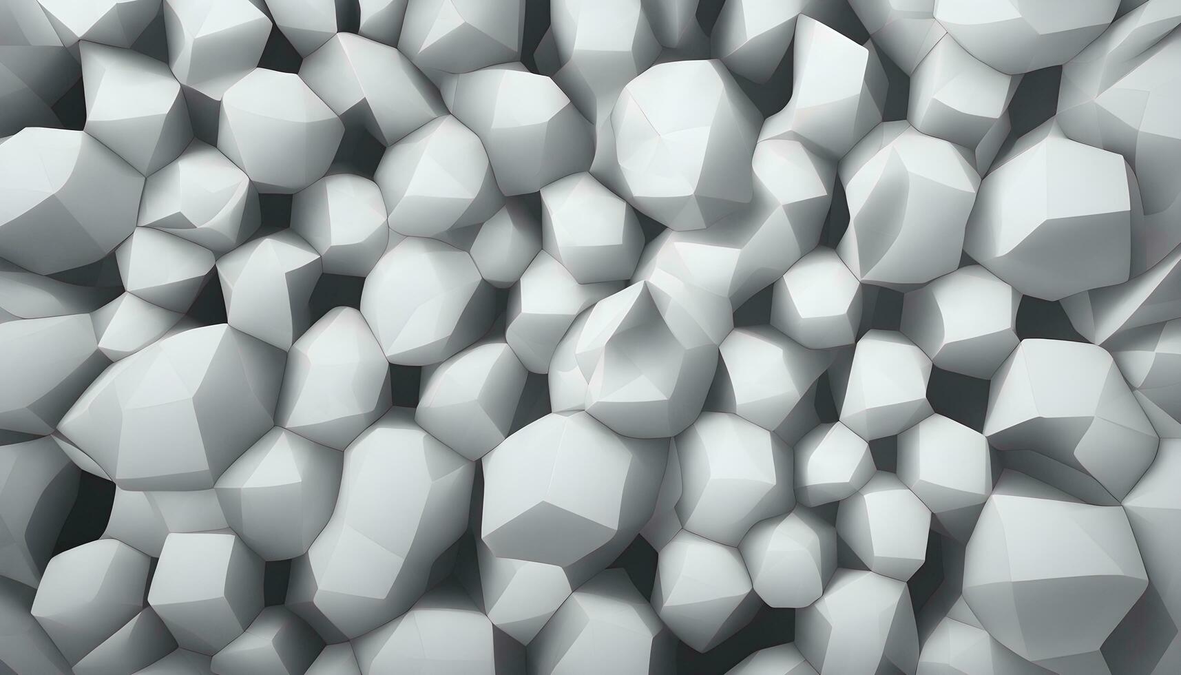 Futuristic Honeycomb. 3D Mosaic of White Hexagon Grid on a Realistic Geometric Background photo
