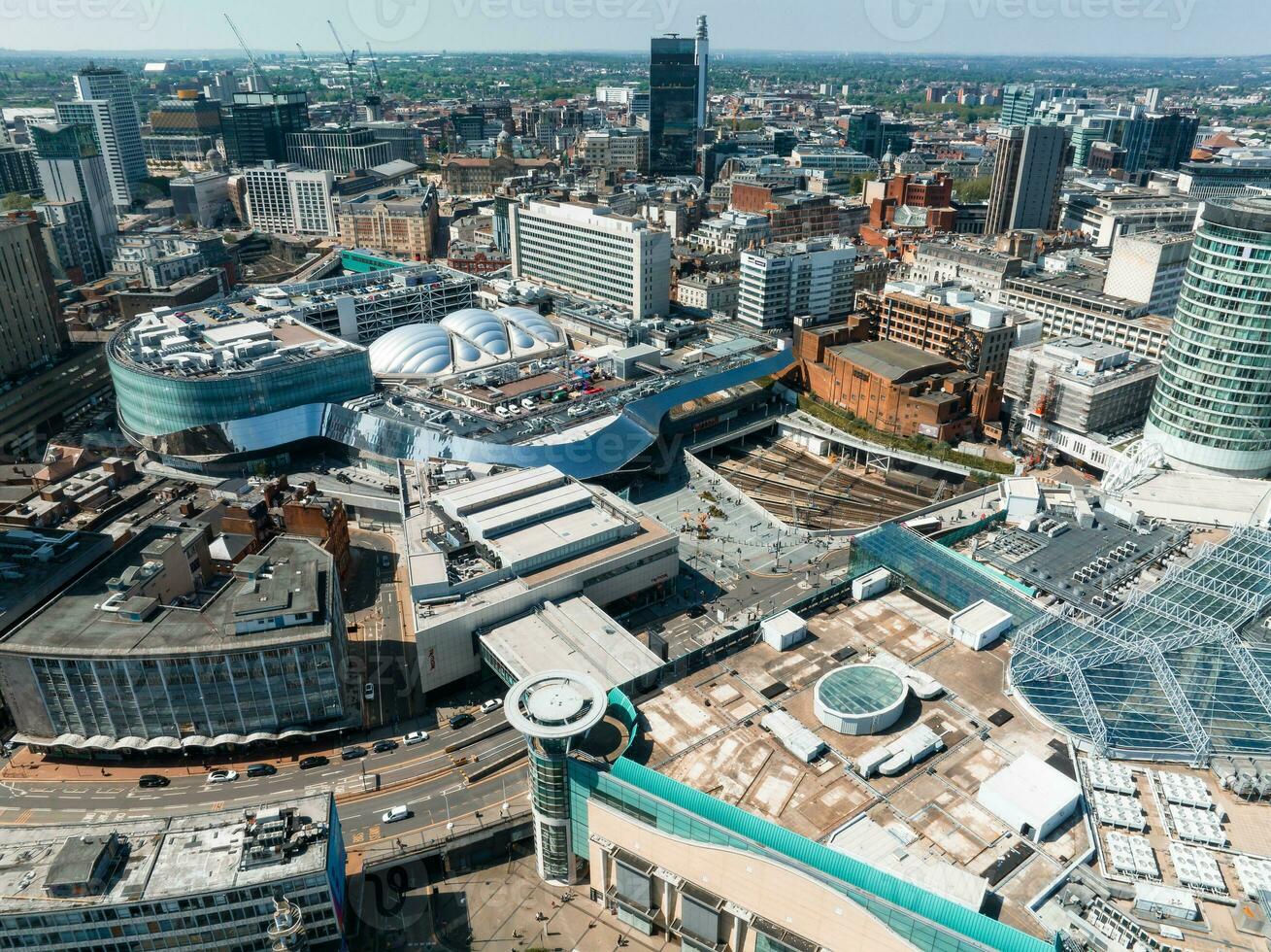 Birmingham, UK central train station. Aerial view of the station. photo