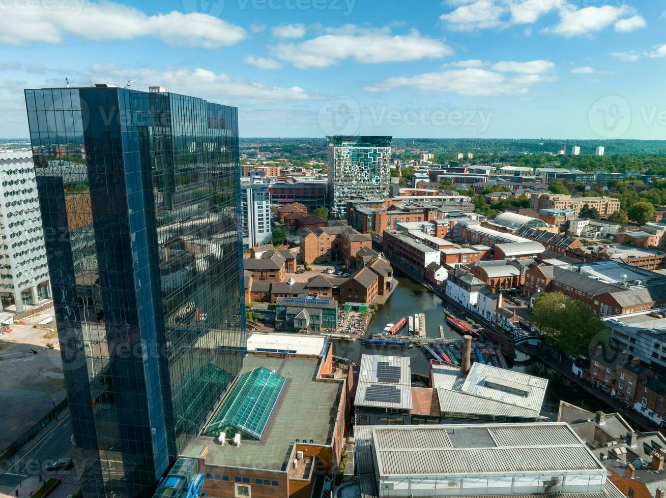 Aerial view of the eBirmingham city center. photo