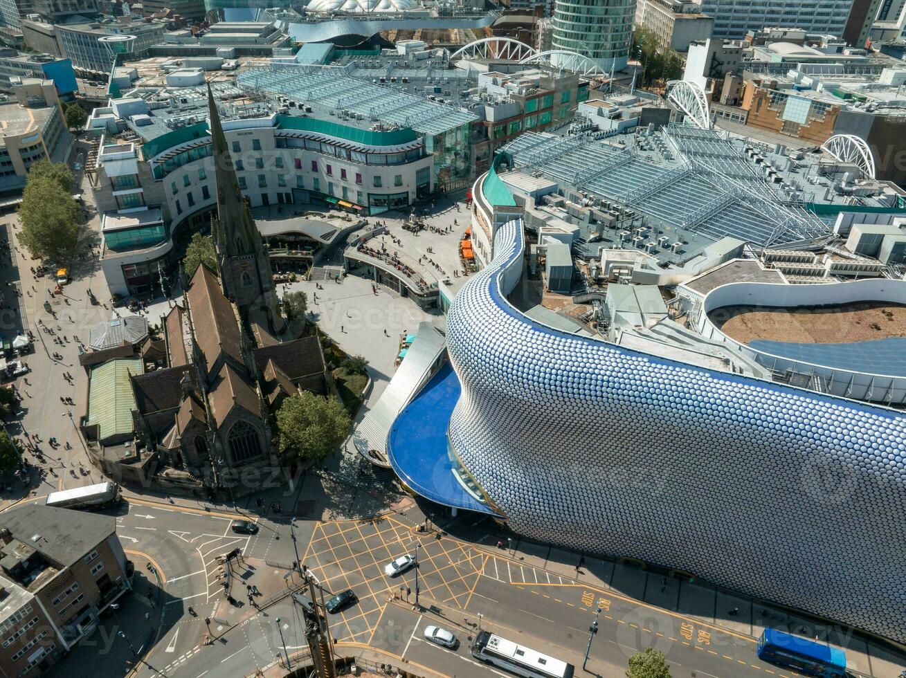 View of the skyline of Birmingham, UK including The church of St Martin photo