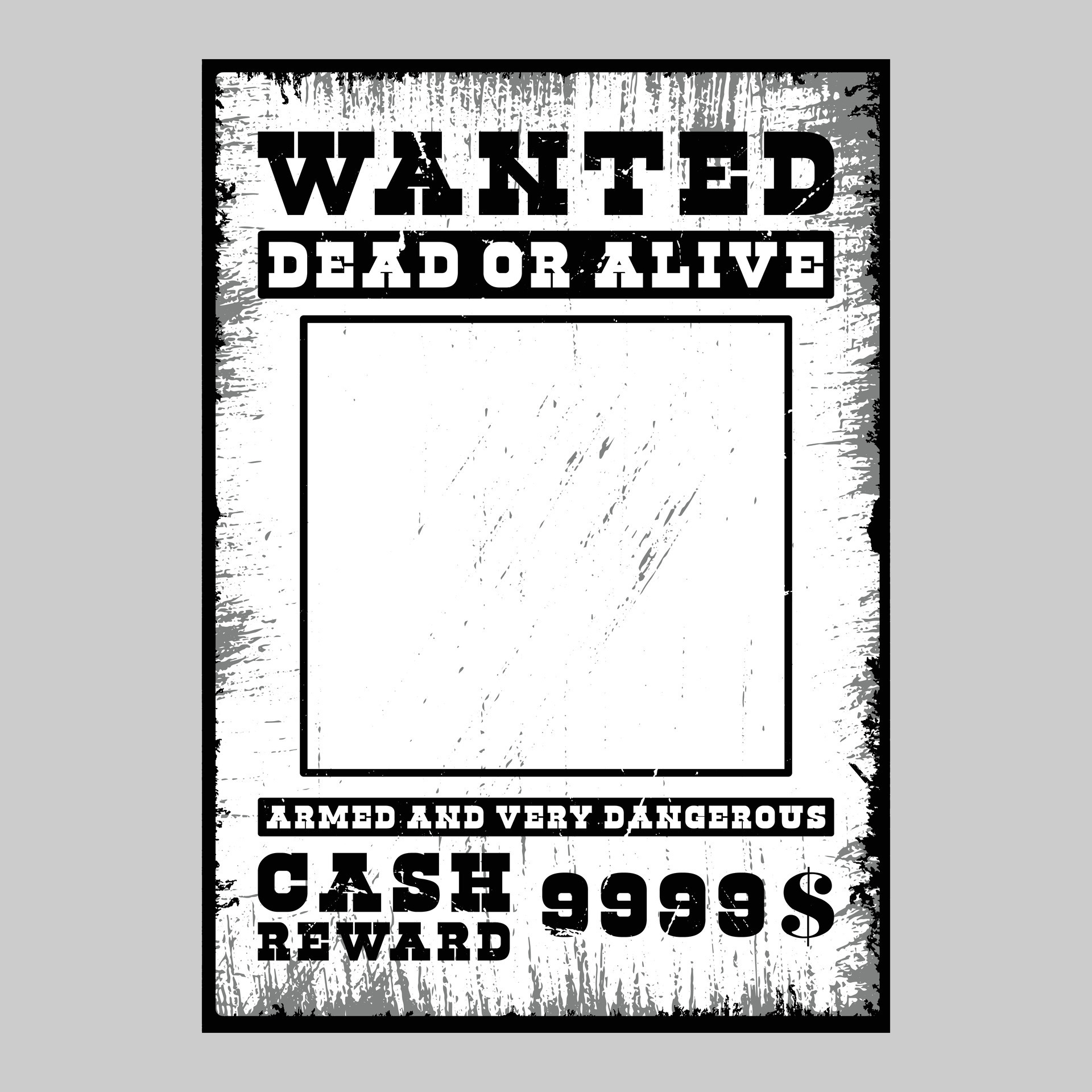 wanted reward poster template