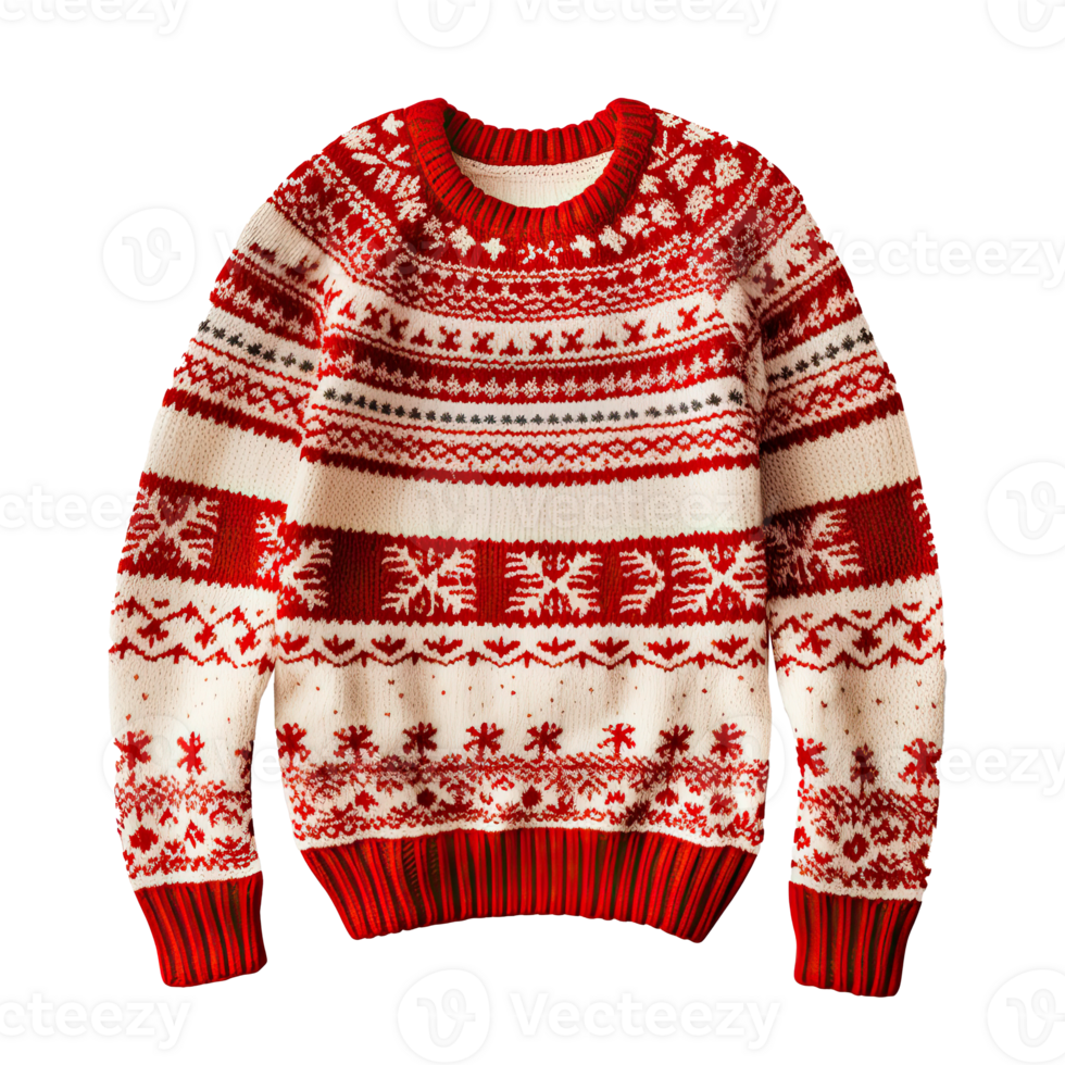 Christmas ugly sweater isolated. Illustration AI Generative png