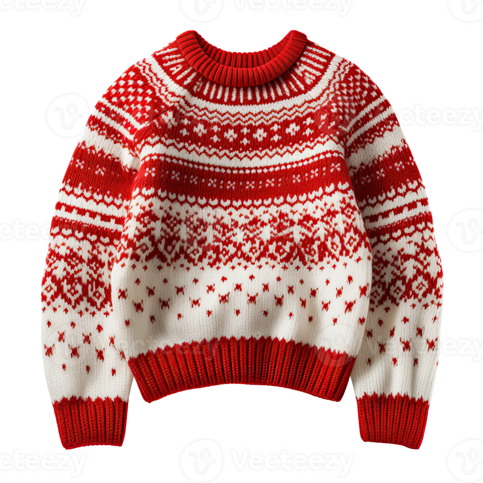 Christmas ugly sweater isolated. Illustration AI Generative png