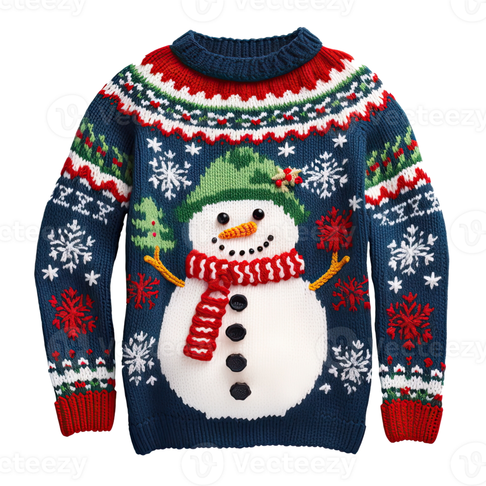 Christmas ugly sweater isolated. Illustration AI Generative png