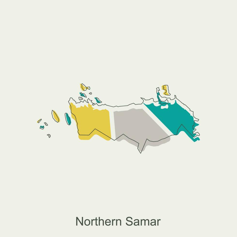 mapa de del Norte sámar moderno diseño, Filipinas mapa ilustración vector diseño modelo