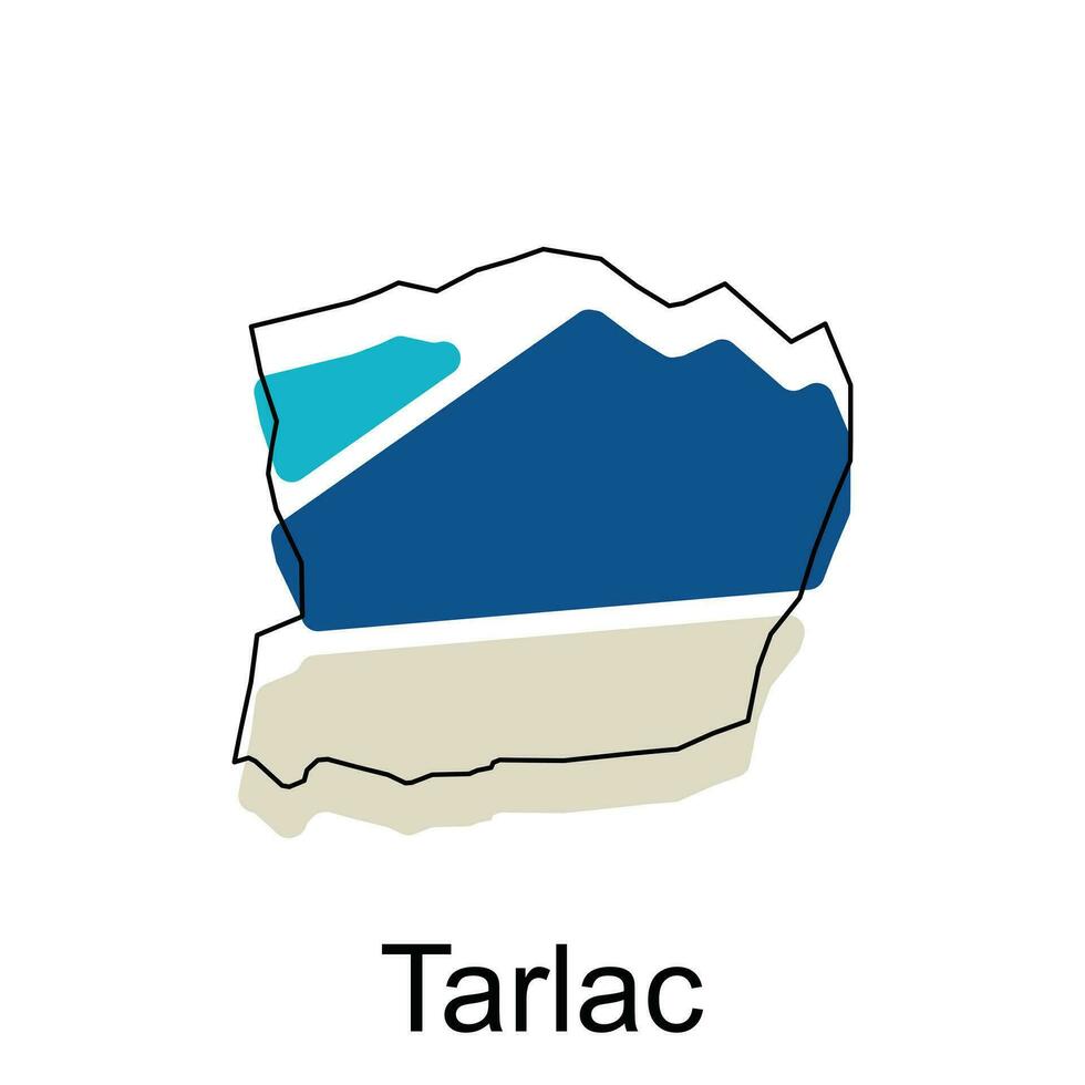 Map of Tarlac geometric design, World Map International vector template with outline graphic sketch style isolated on white background