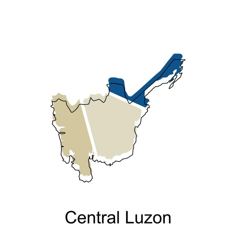 vector map of Central Luzon modern outline, High detailed vector Philippines map illustration vector Design Template