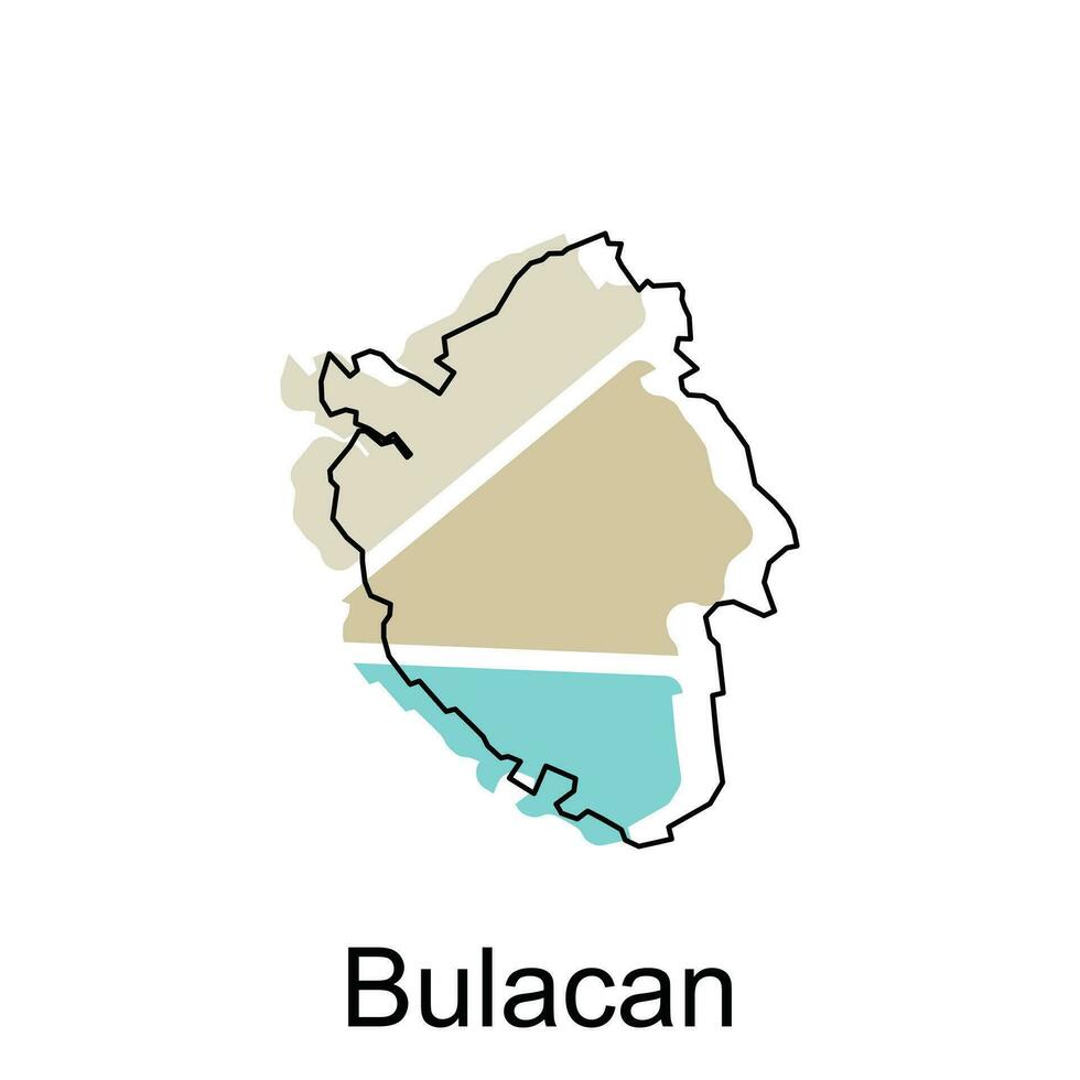 Map of Bulacan modern design, Philippines map illustration vector Design Template