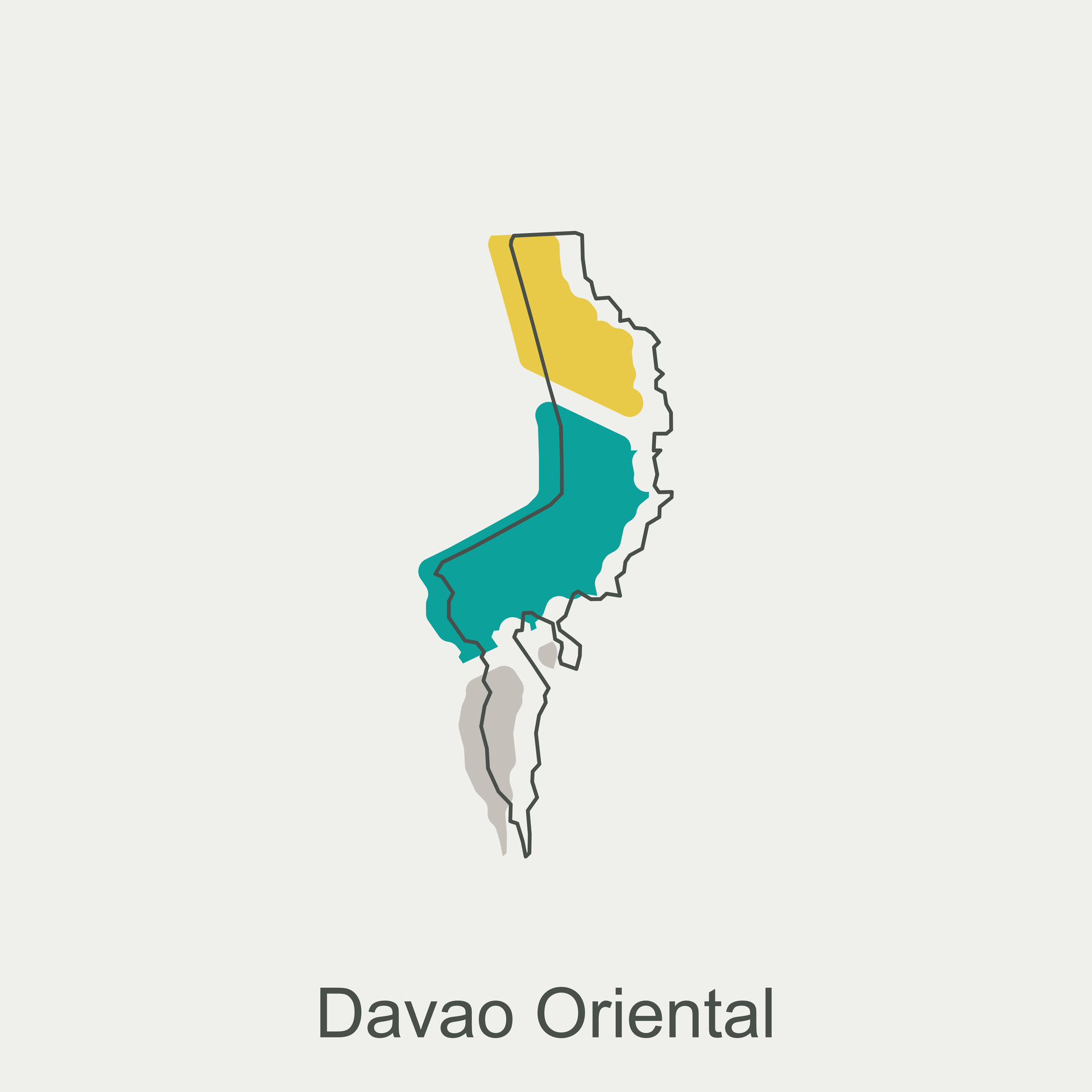 Map of Davao Oriental geometric design World Map International vector Map of Davao Oriental geometric design World Map International vector