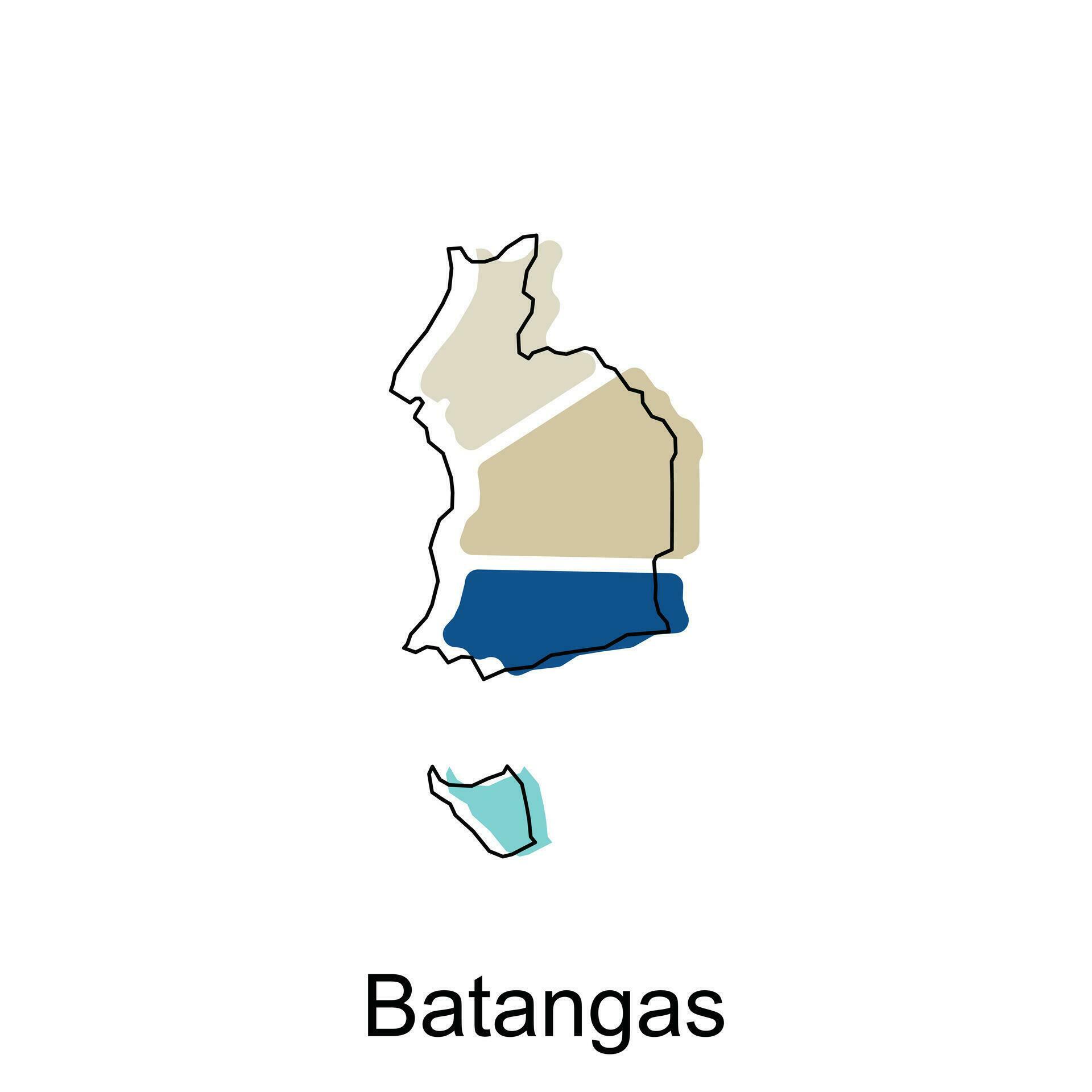 Map of Batangas colorful modern geometric vector design, World map country vector illustration