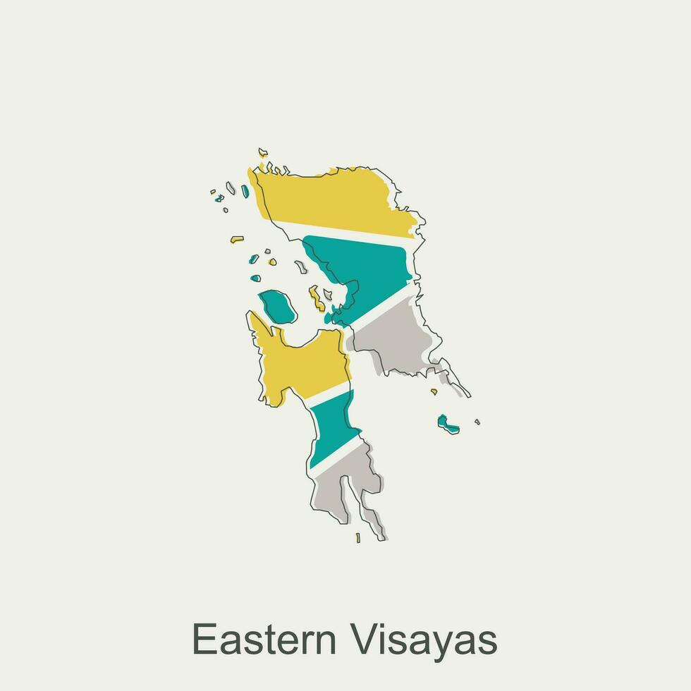 vector map of Eastern Visayas modern outline, High detailed vector Philippines map illustration vector Design Template