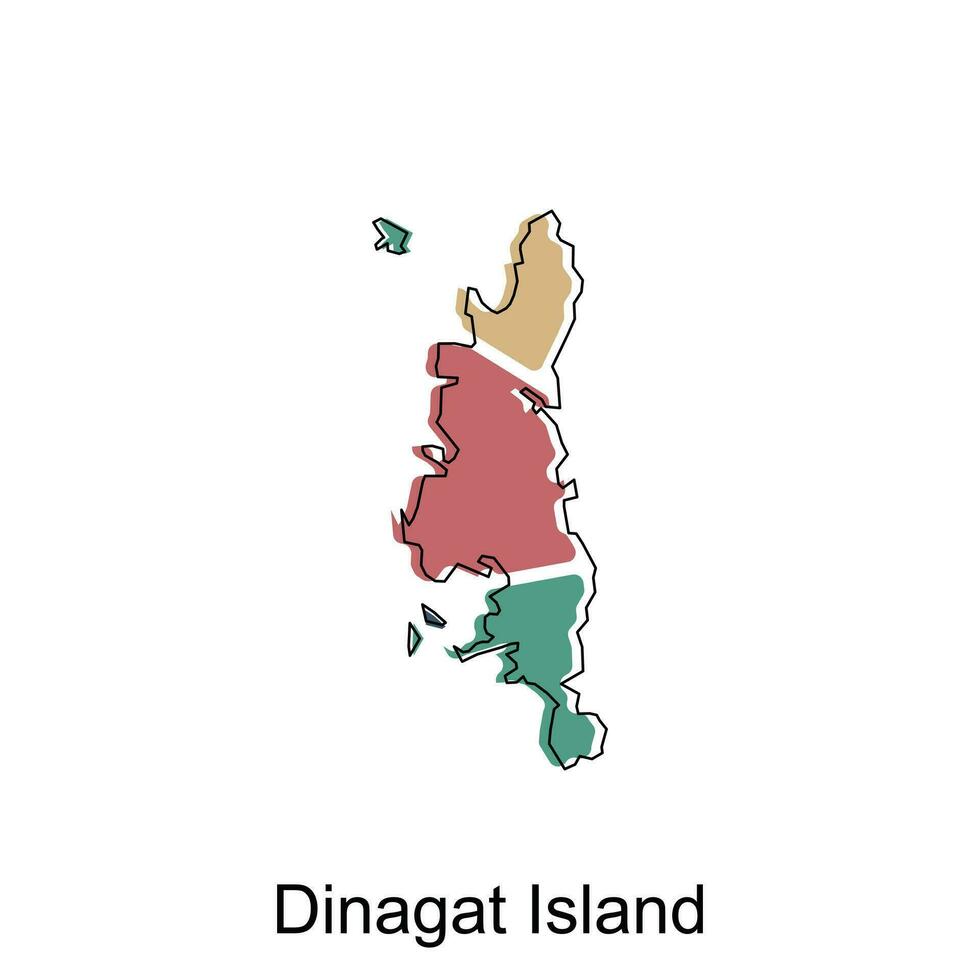 Map of Dinagat Island modern design, Philippines map illustration vector Design Template