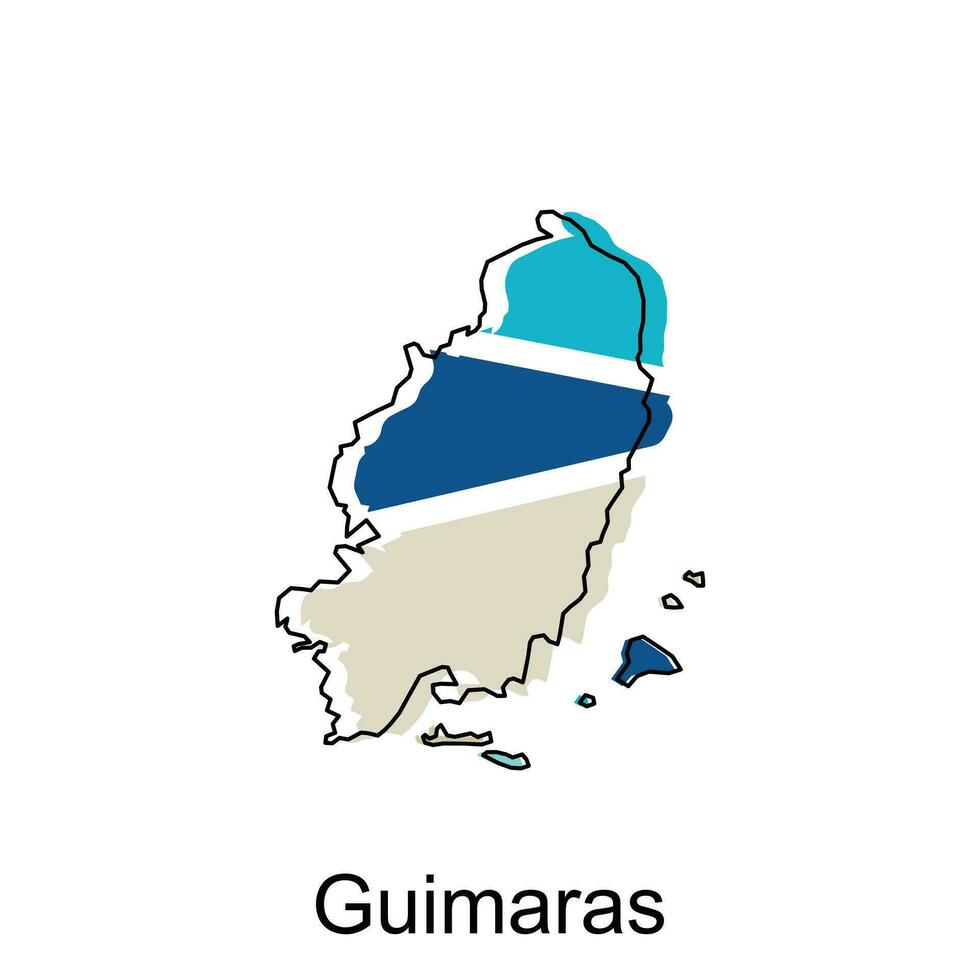 Map of Guimaras modern design, Philippines map illustration vector Design Template