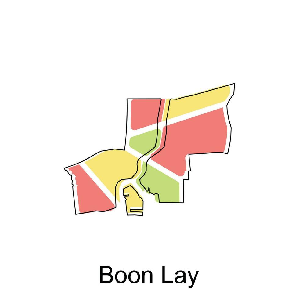 vector map of Boon Lay colorful illustration template design on white background