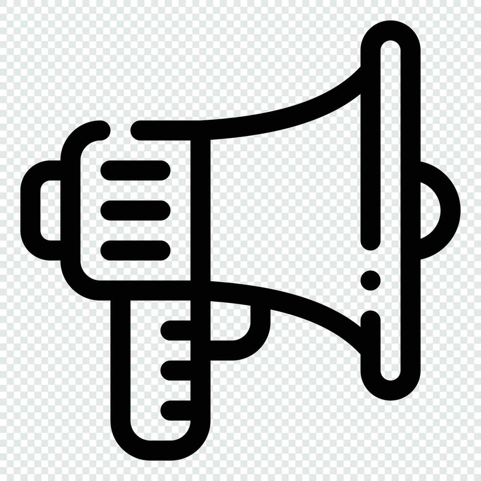 Megaphone Icon. Digital marketing concept. Outline icon vector