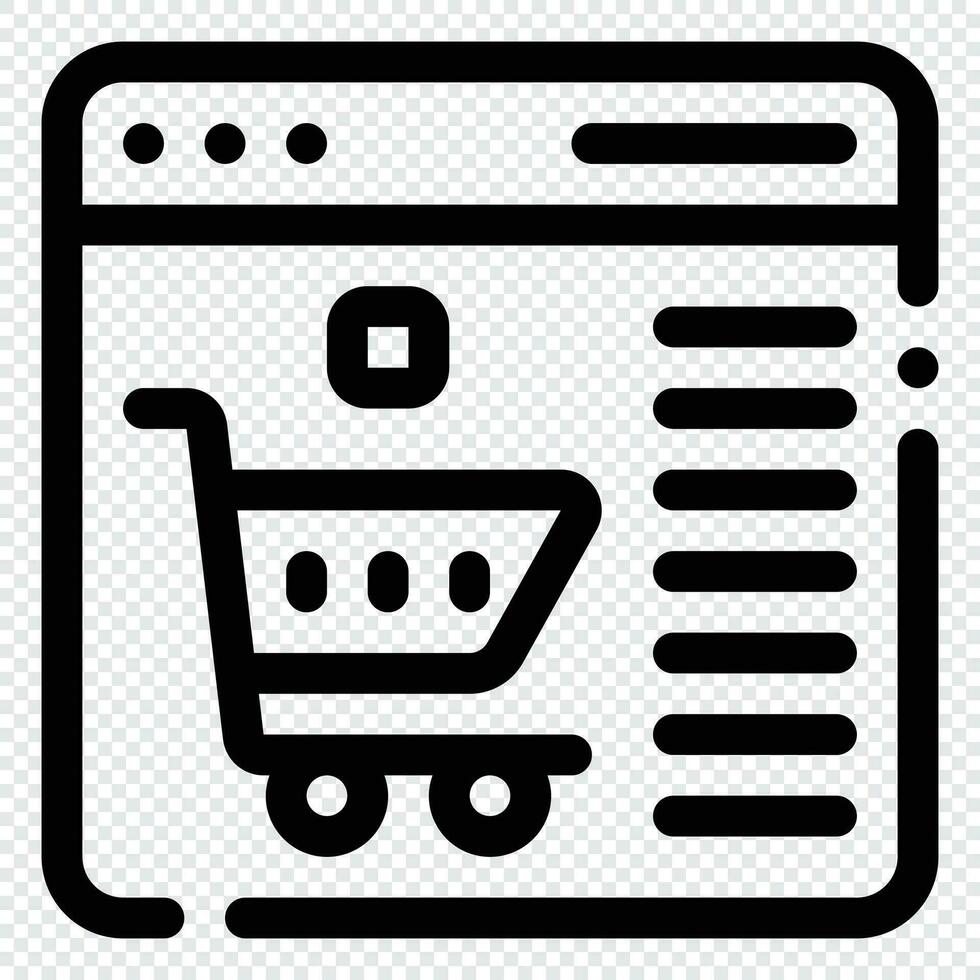 Ecommerce Icon. Digital marketing concept. Outline icon vector