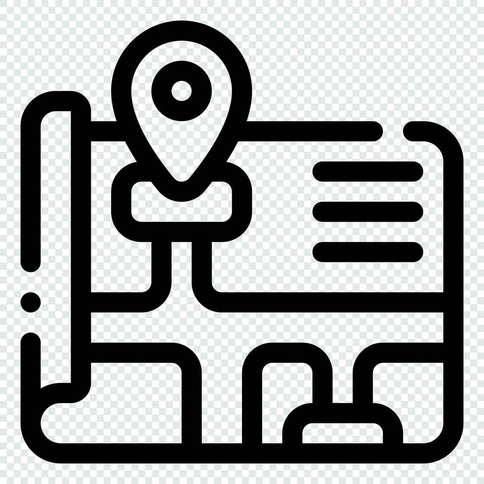 Map Icon. Digital marketing concept. Outline icon vector