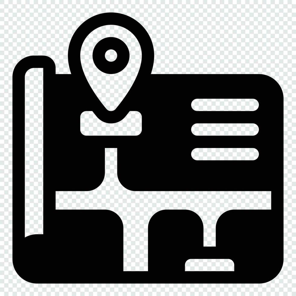 Map Icon. Digital marketing concept. Outline icon vector