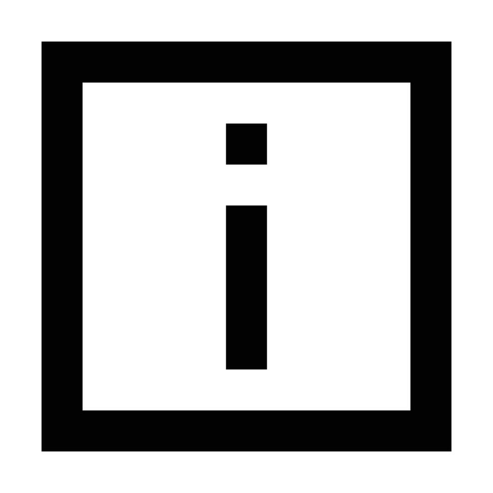 Info icon. Suitable for website UI design vector