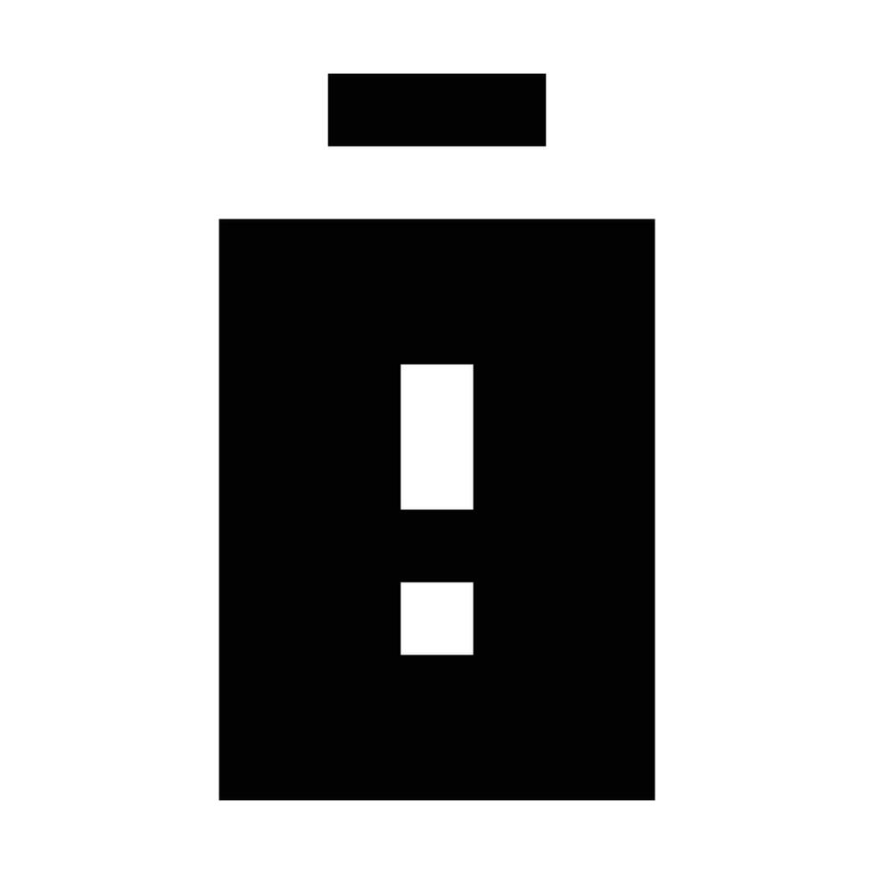 Empty Battery icon. Suitable for website UI design vector