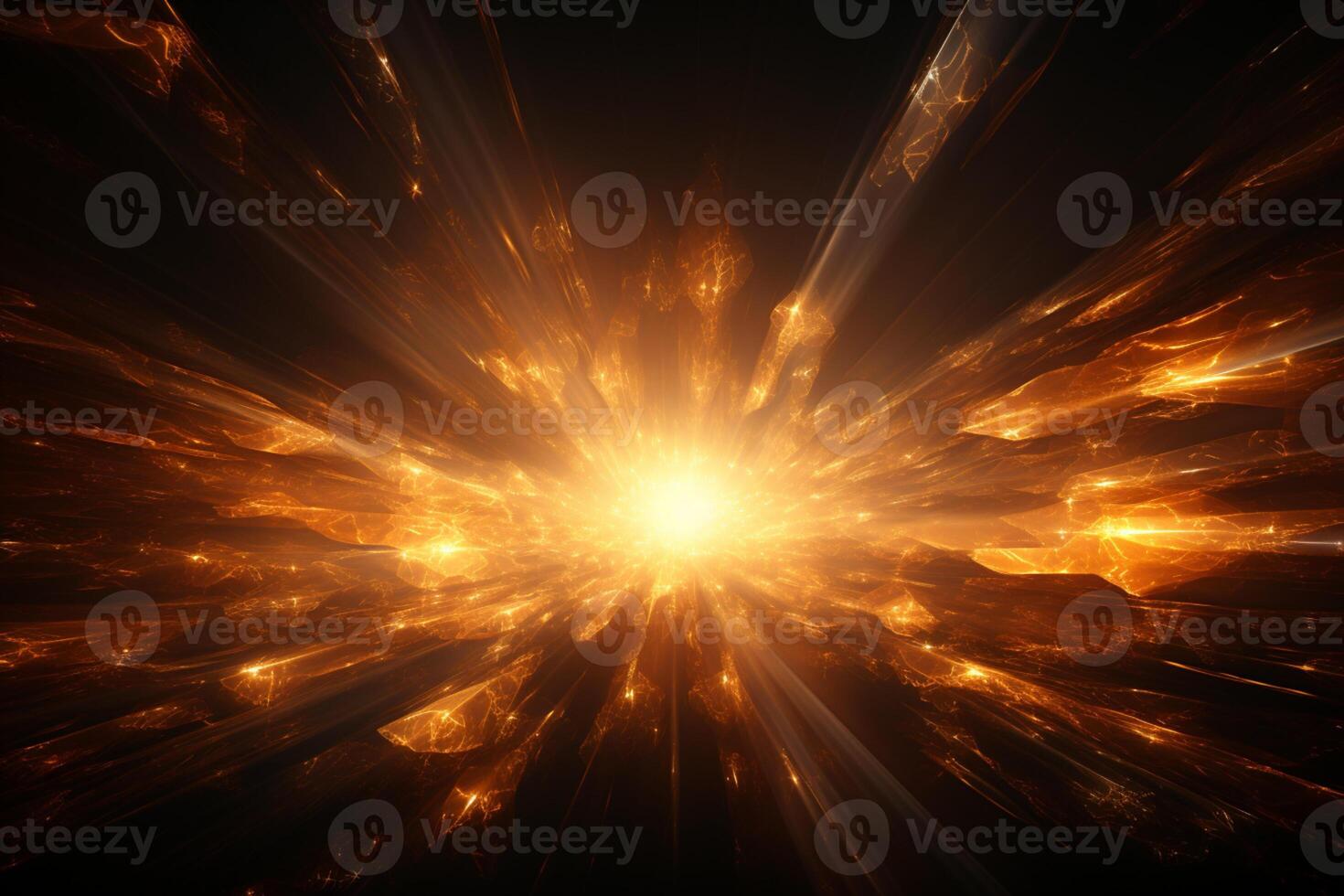 Enchanting golden sun glare against a dark wall, setting the stage for presentations photo