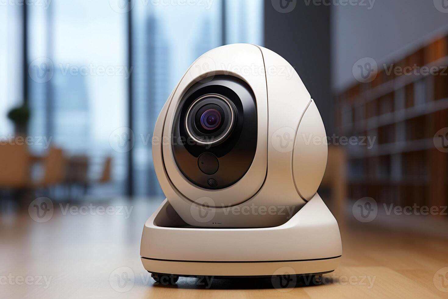 Robotic surveillance companion, Man-shaped security camera ensures automated protection photo