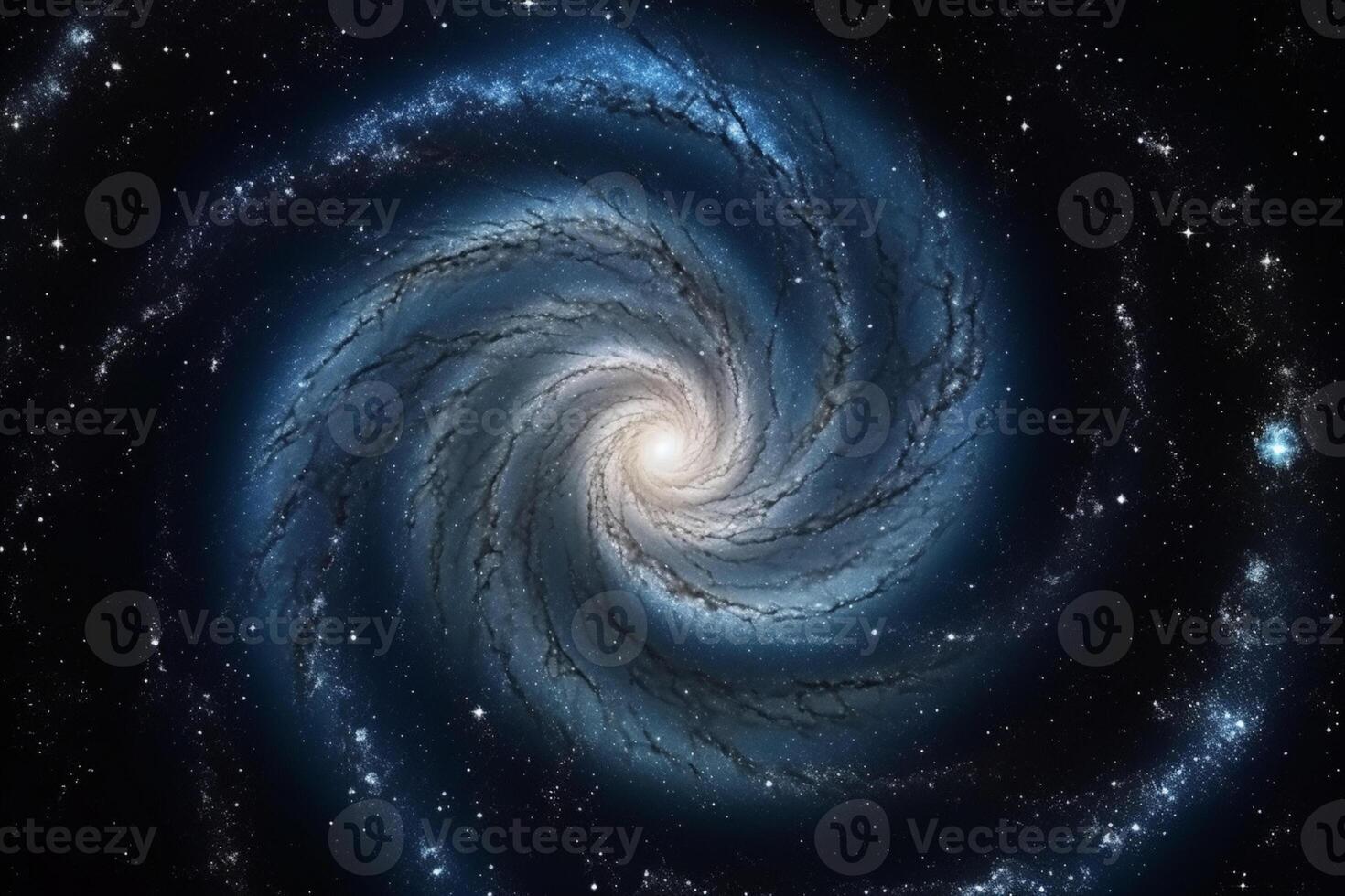 Stargazing wonder, Telescope unveils a captivating spiral galaxy AI Generated photo