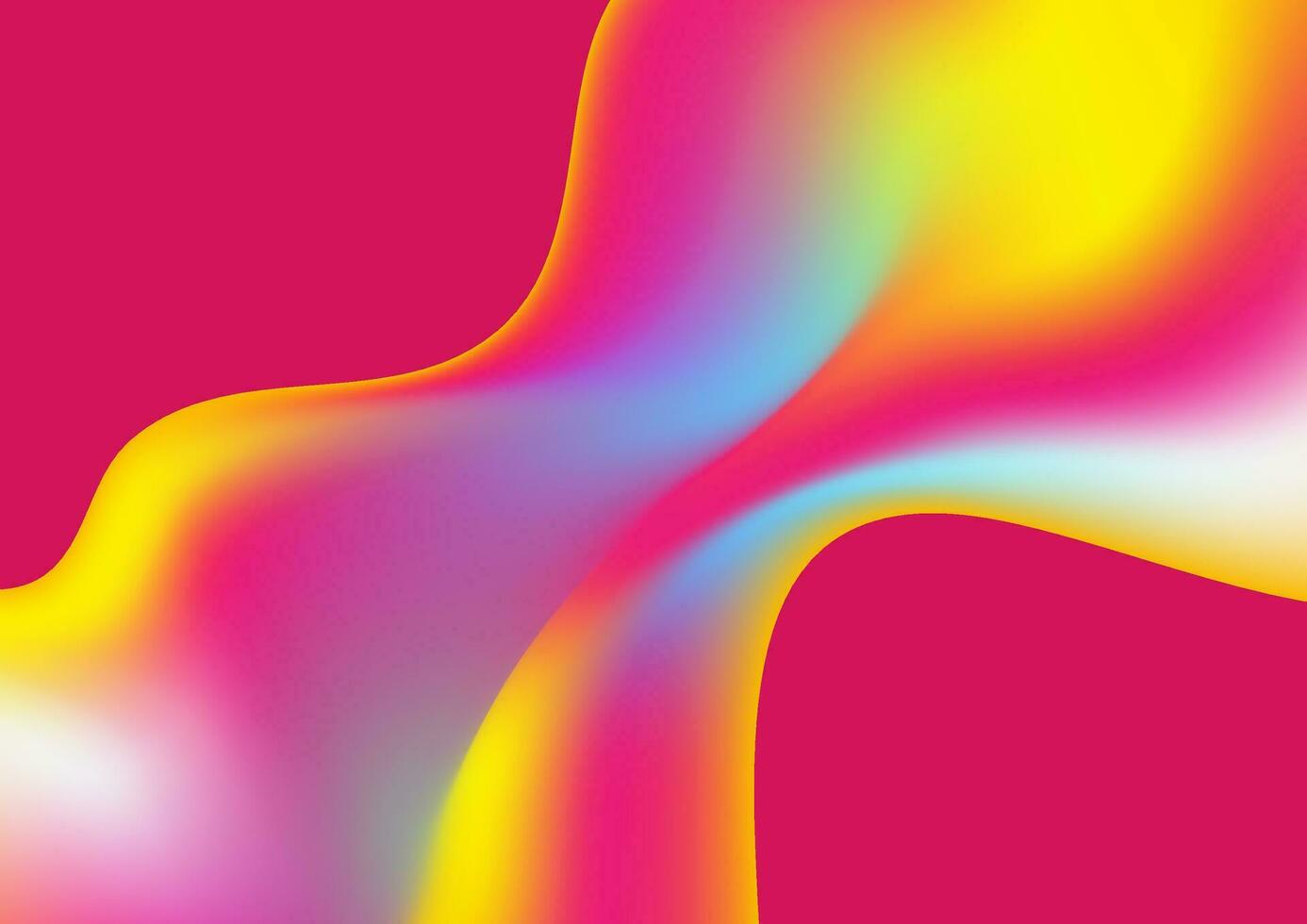 Trendy holographic liquid waves abstract background vector