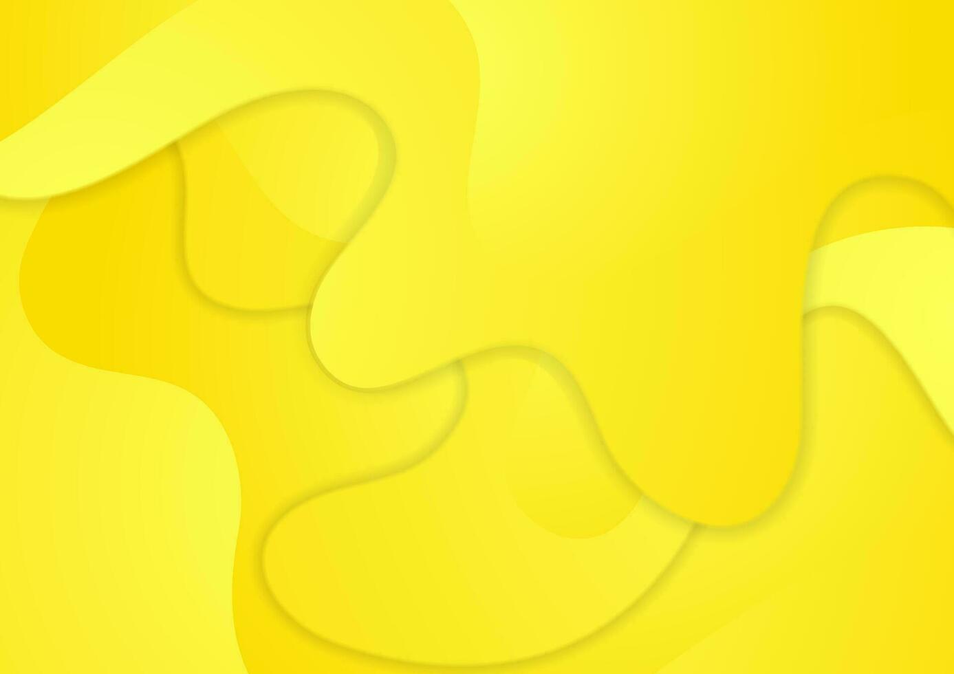 Bright yellow corporate wavy abstract background vector