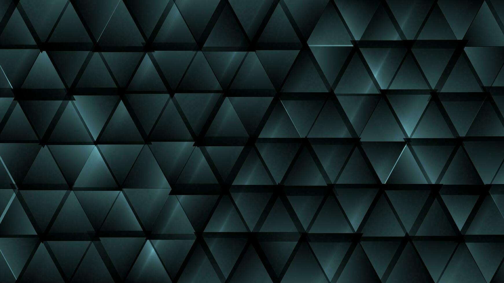 Dark blue abstract tech triangles background vector