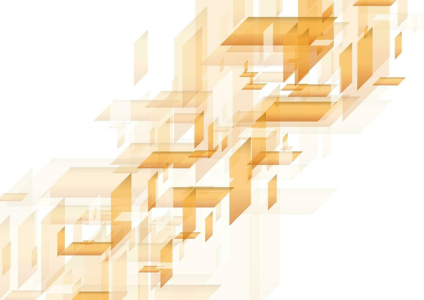 Orange abstract hi-tech shapes vector pattern design