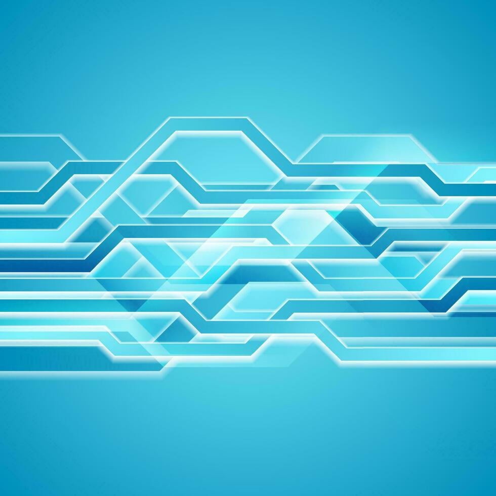 Bright blue abstract hi-tech vector background
