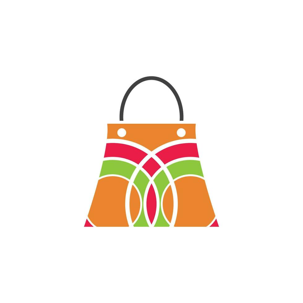 compras bolso ilustración logo vector