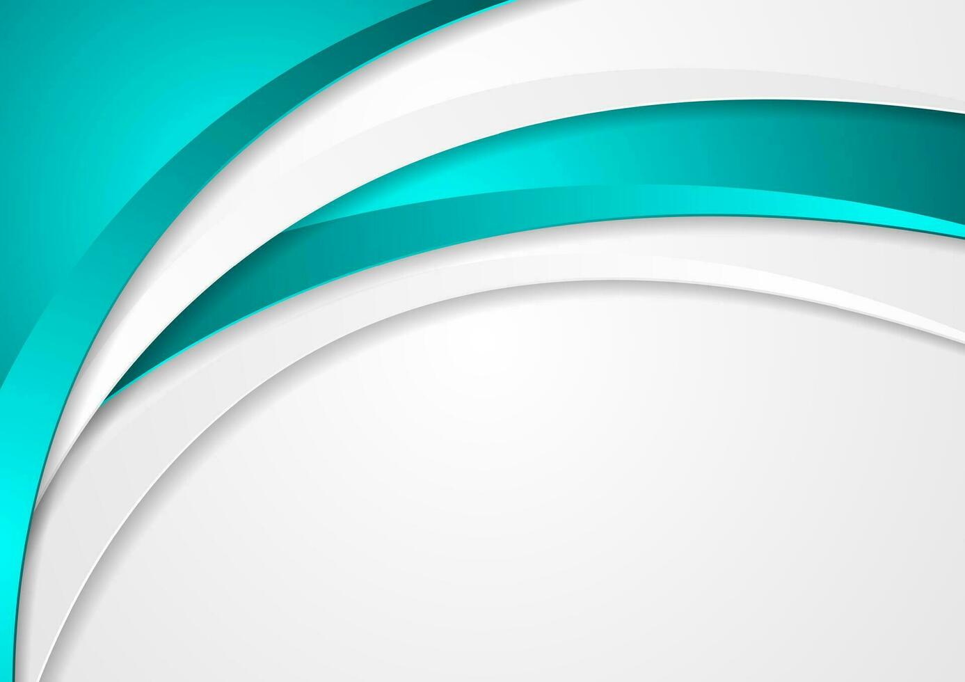 Abstract turquoise corporate wavy background vector