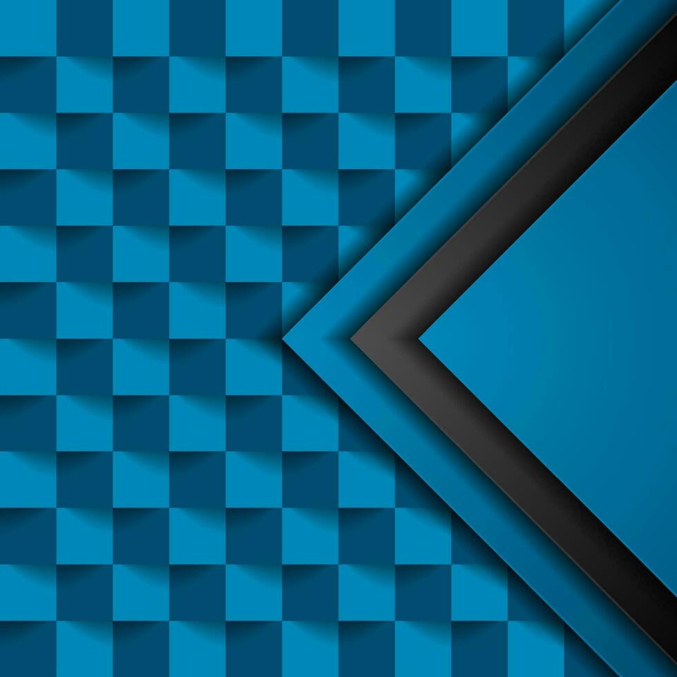 Blue squares geometric technology background vector