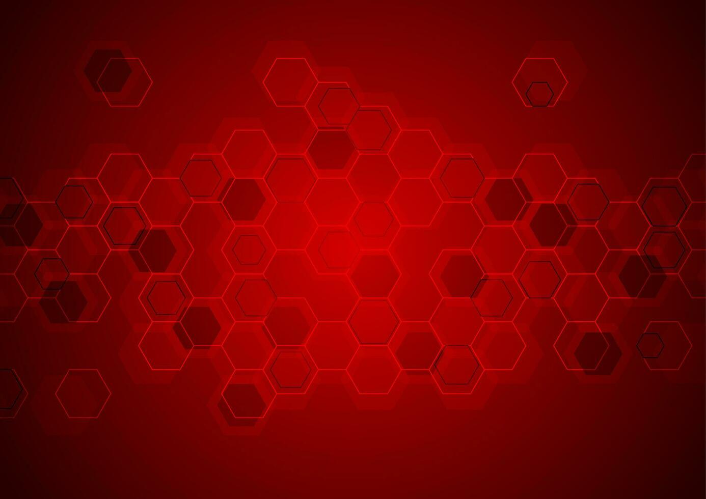 Abstract dark red tech geometric background vector