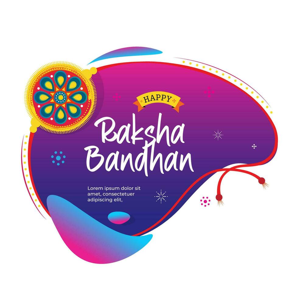 Happy Raksha Bandhan Banner Background Design Illustration vector