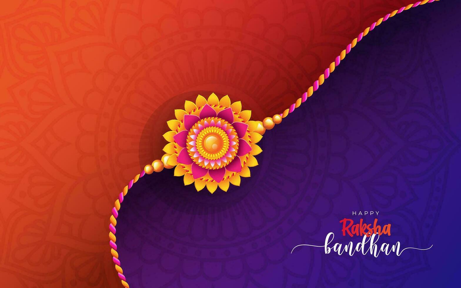 Happy Raksha Bandhan Greeting Background Design Illustration vector