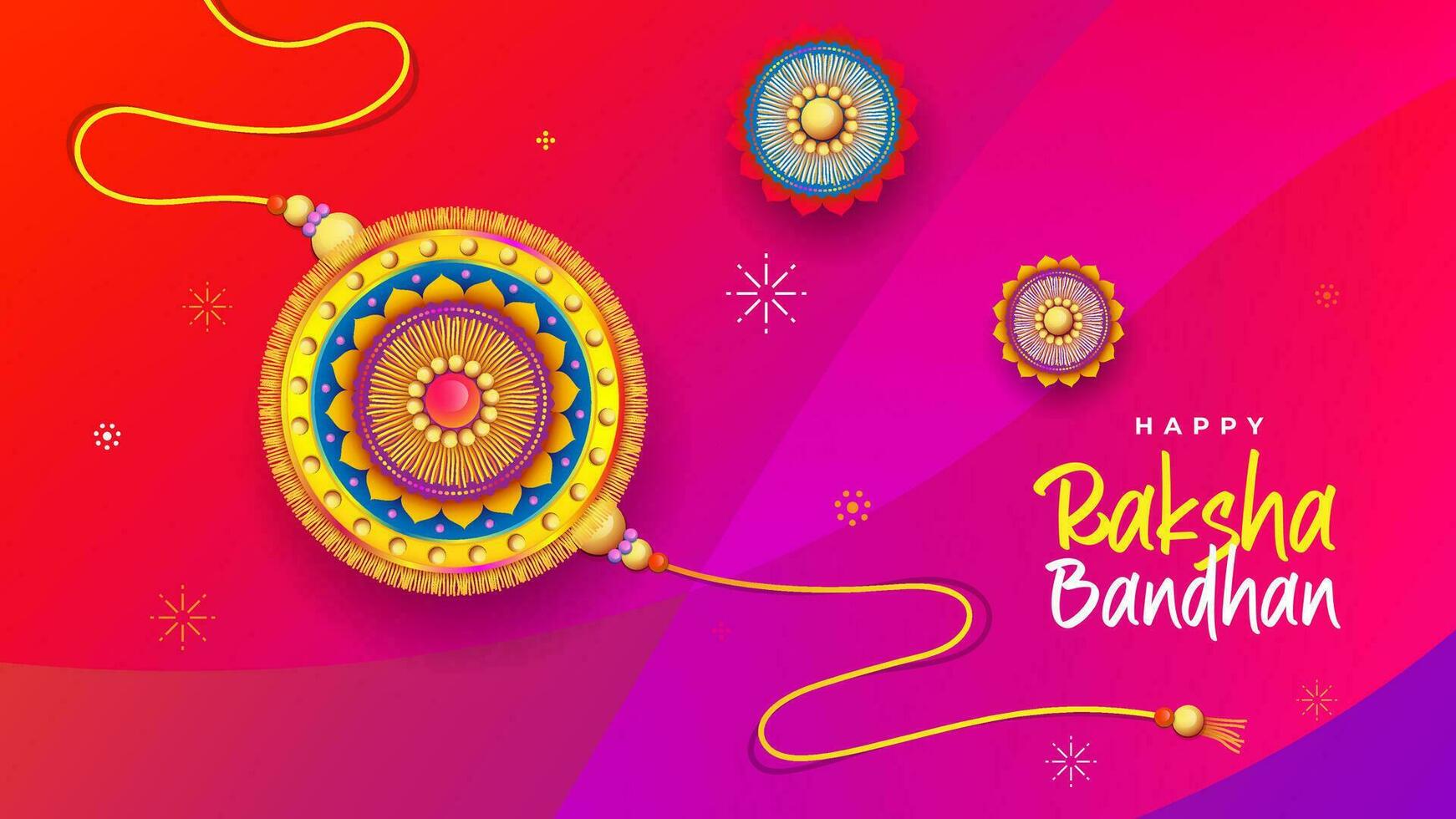 Happy Raksha Bandhan Greeting Background Design Illustration vector