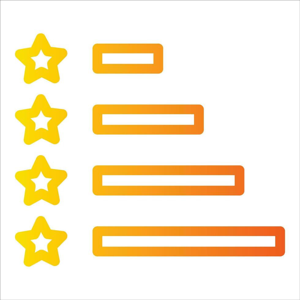 rating in flat design style vector