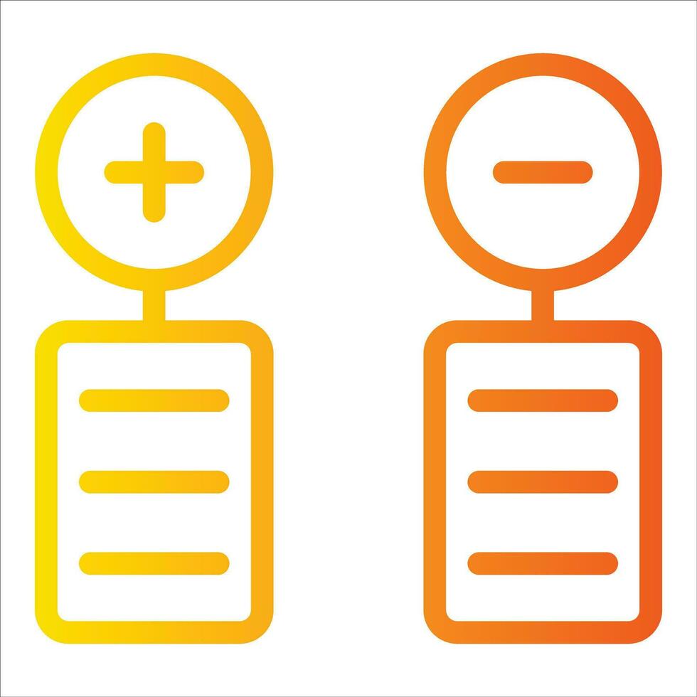 pros and cons in flat design style vector