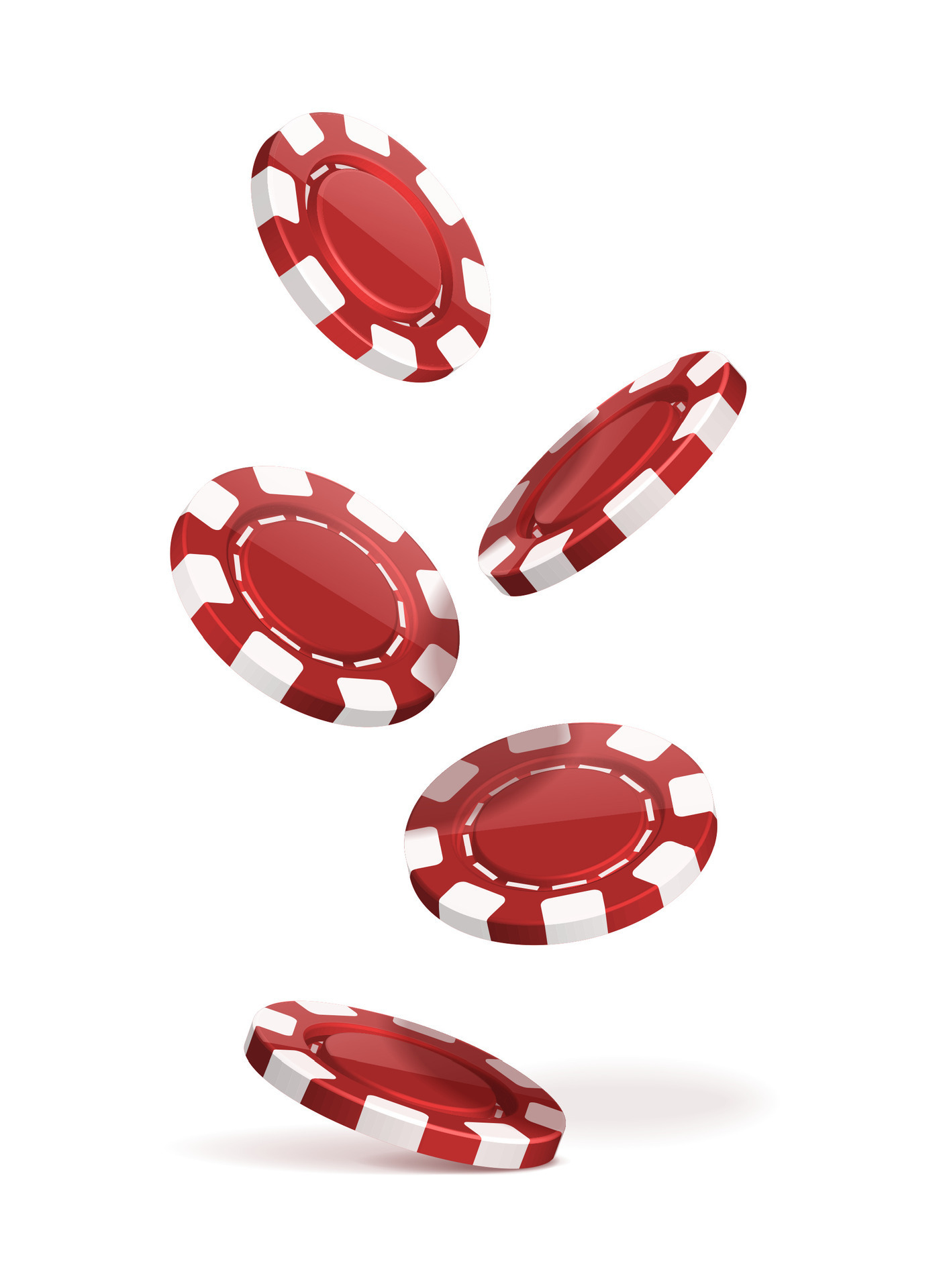 3d realistic vector icon illustration. Flying poker chips isolated on